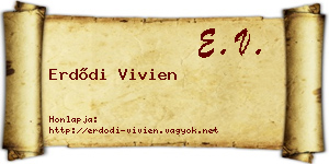 Erdődi Vivien névjegykártya